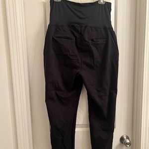 Black Gap maternity full belly band pants.